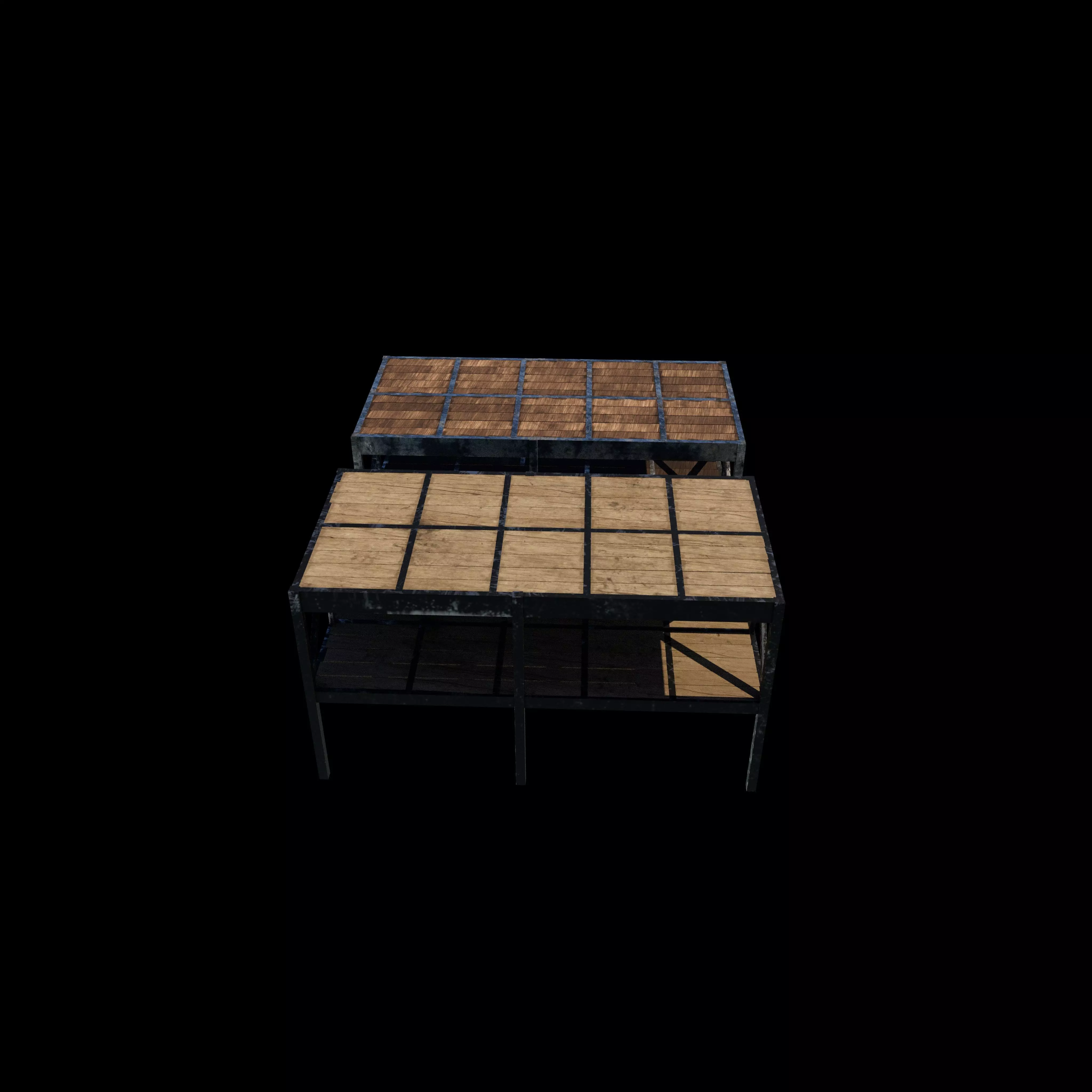 Farm Style Side Table 3D model_2
