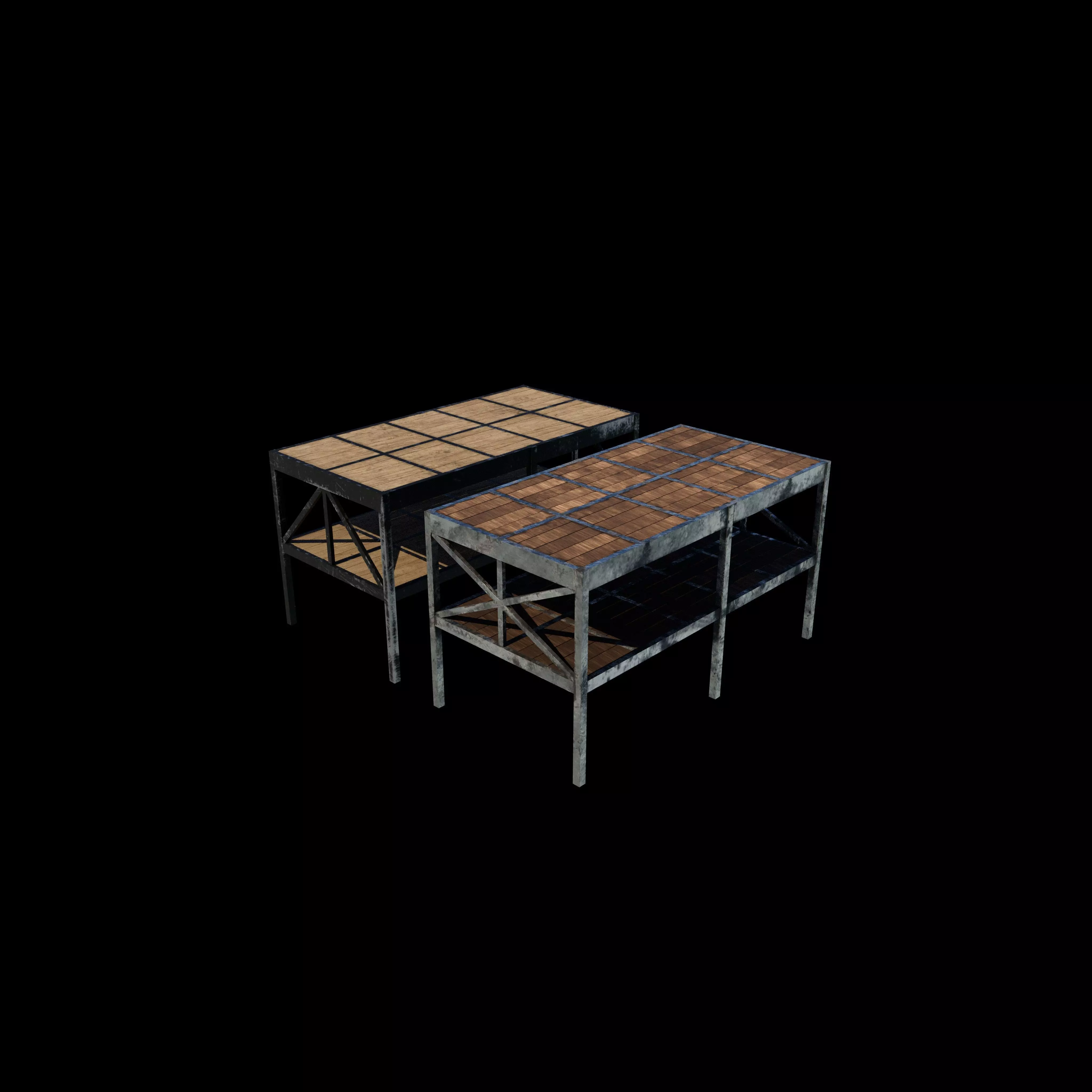 Farm Style Side Table 3D model_0