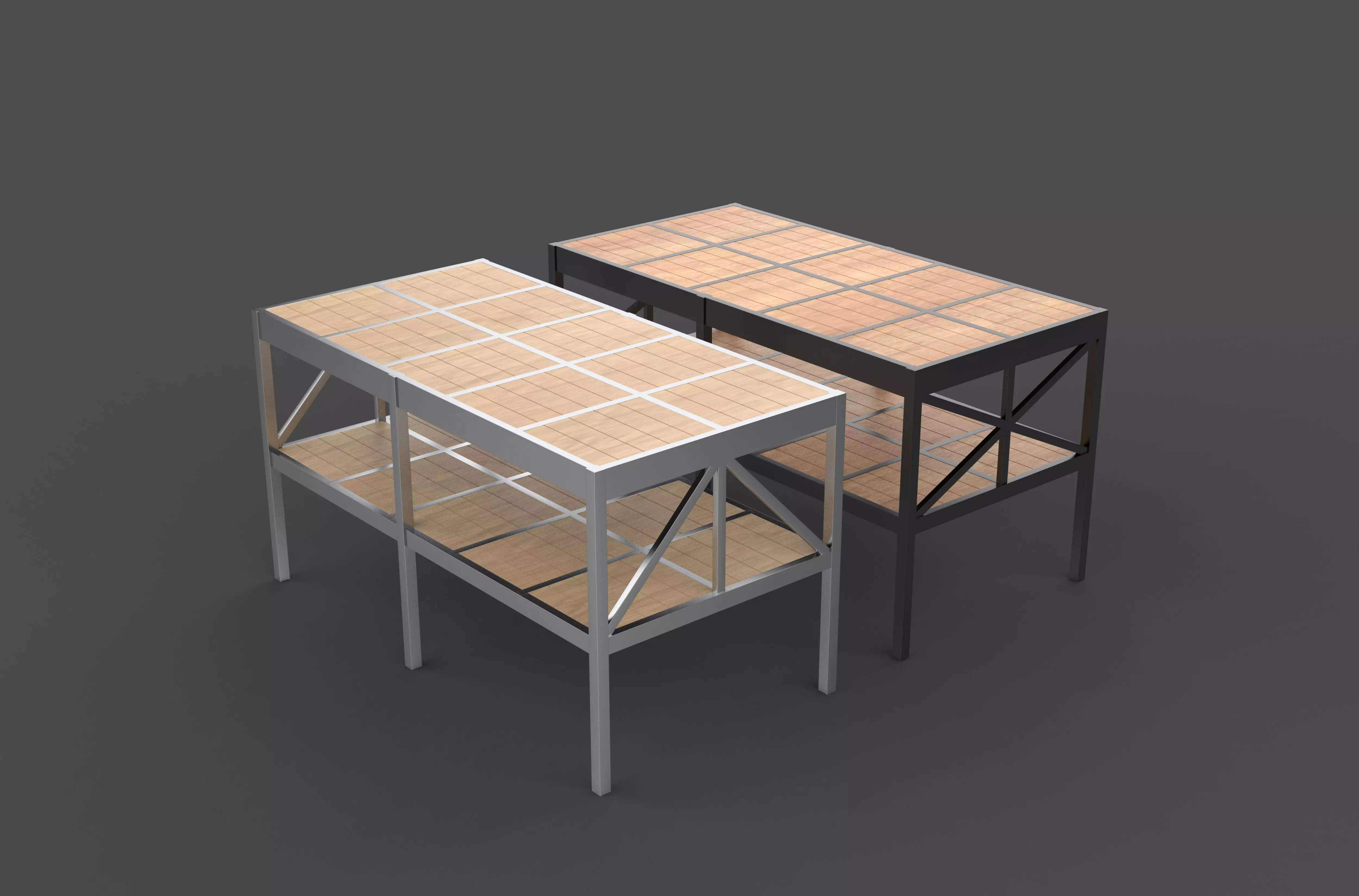 Farm Style Side Table 3D model_11