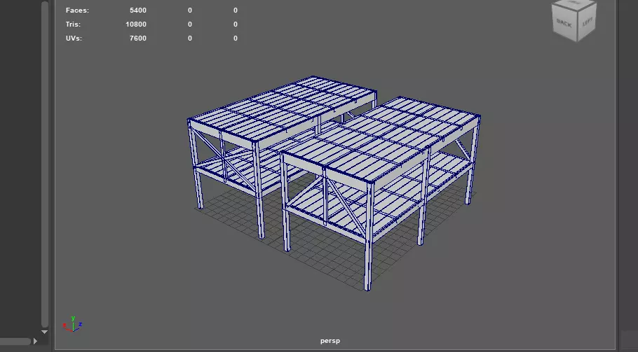 Farm Style Side Table 3D model_14