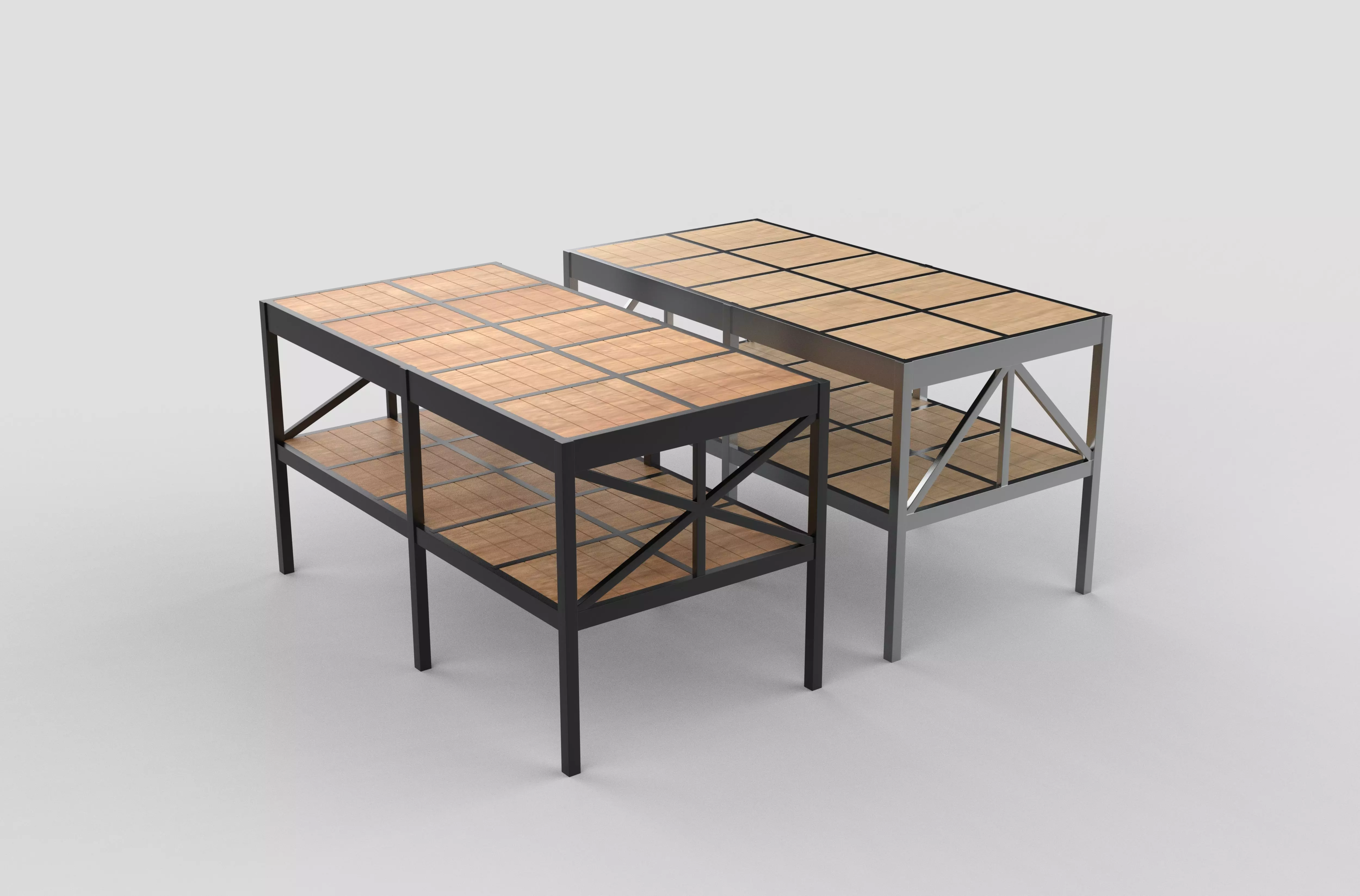 Farm Style Side Table 3D model_8