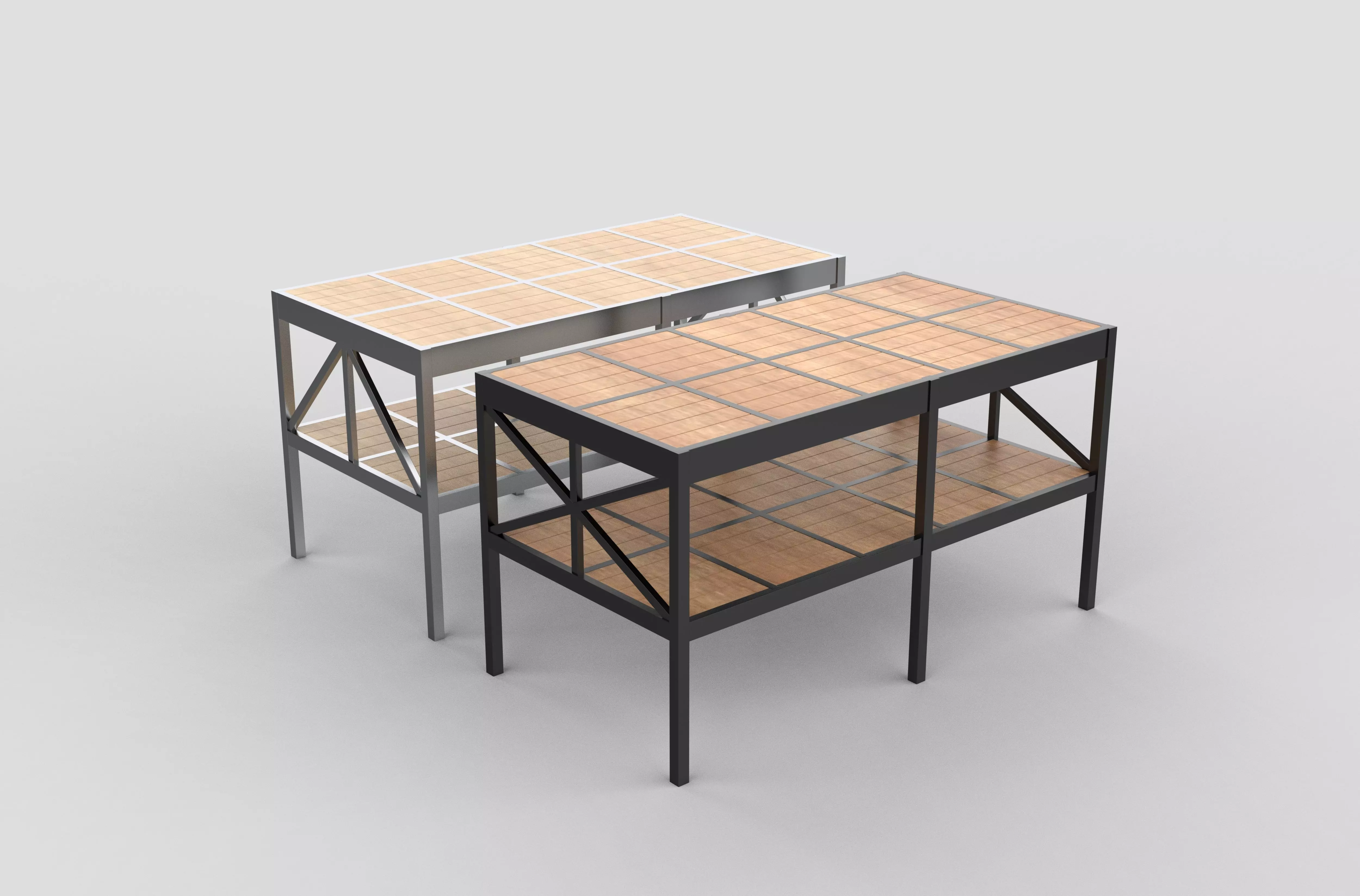 Farm Style Side Table 3D model_5