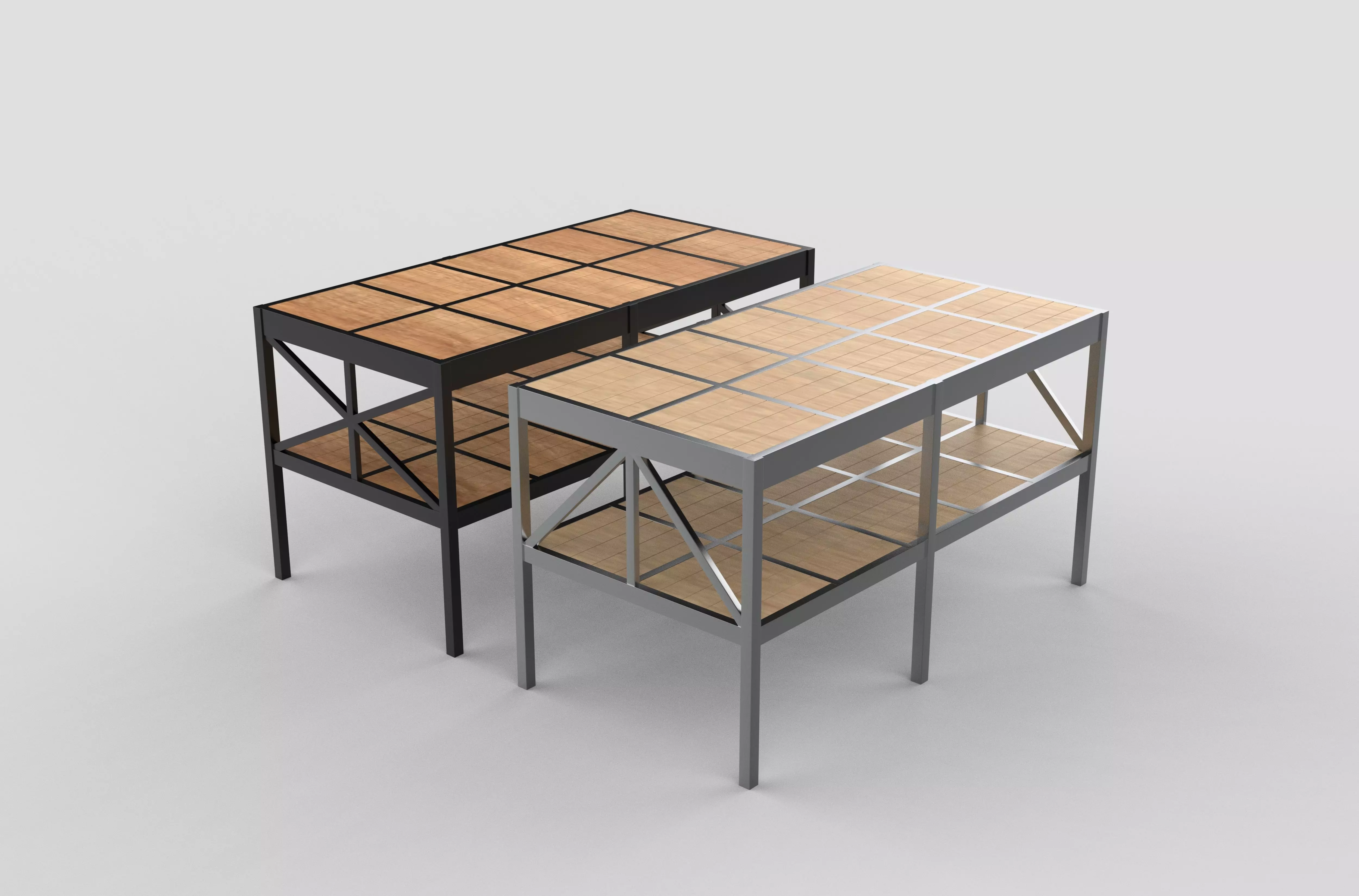 Farm Style Side Table 3D model_7