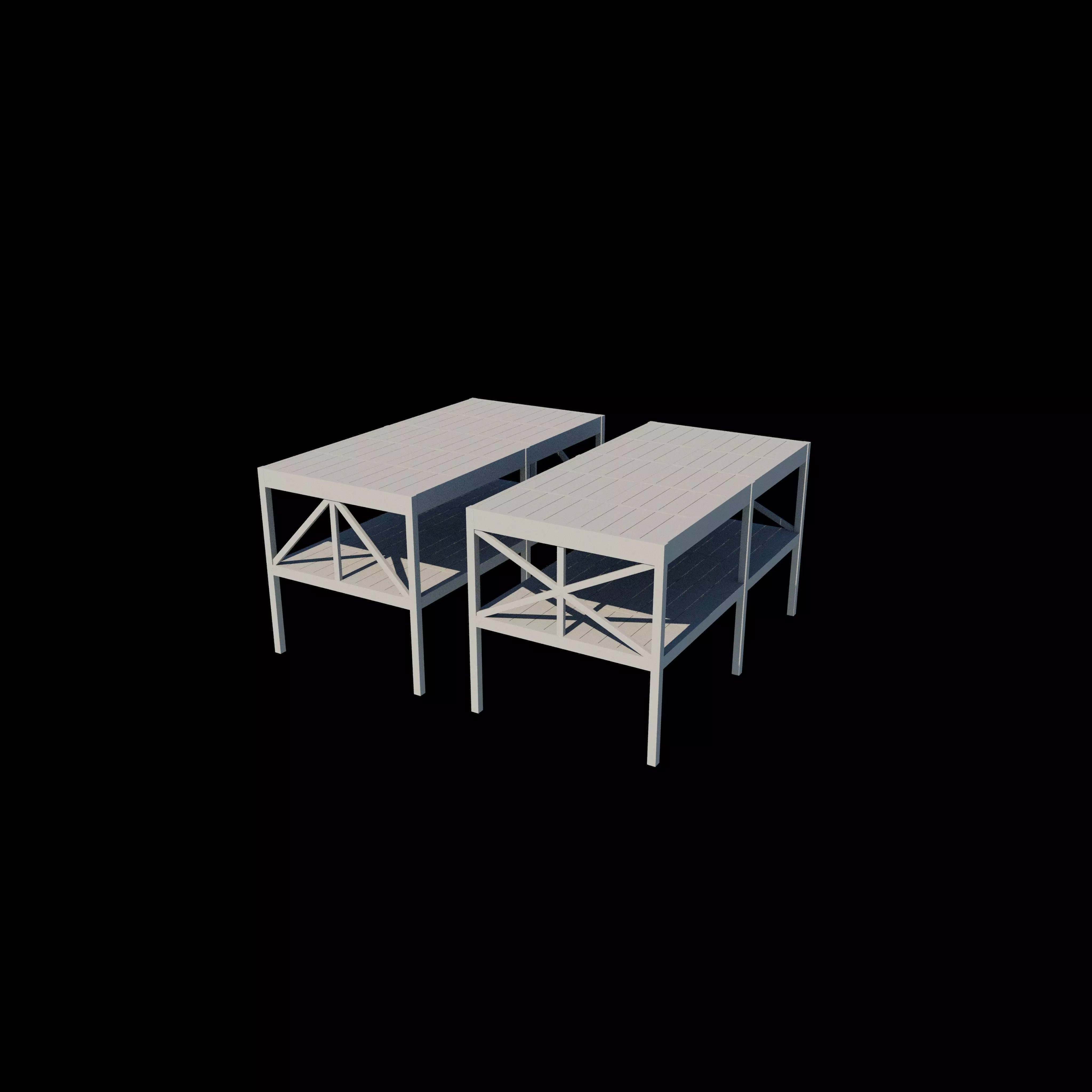 Farm Style Side Table 3D model_13