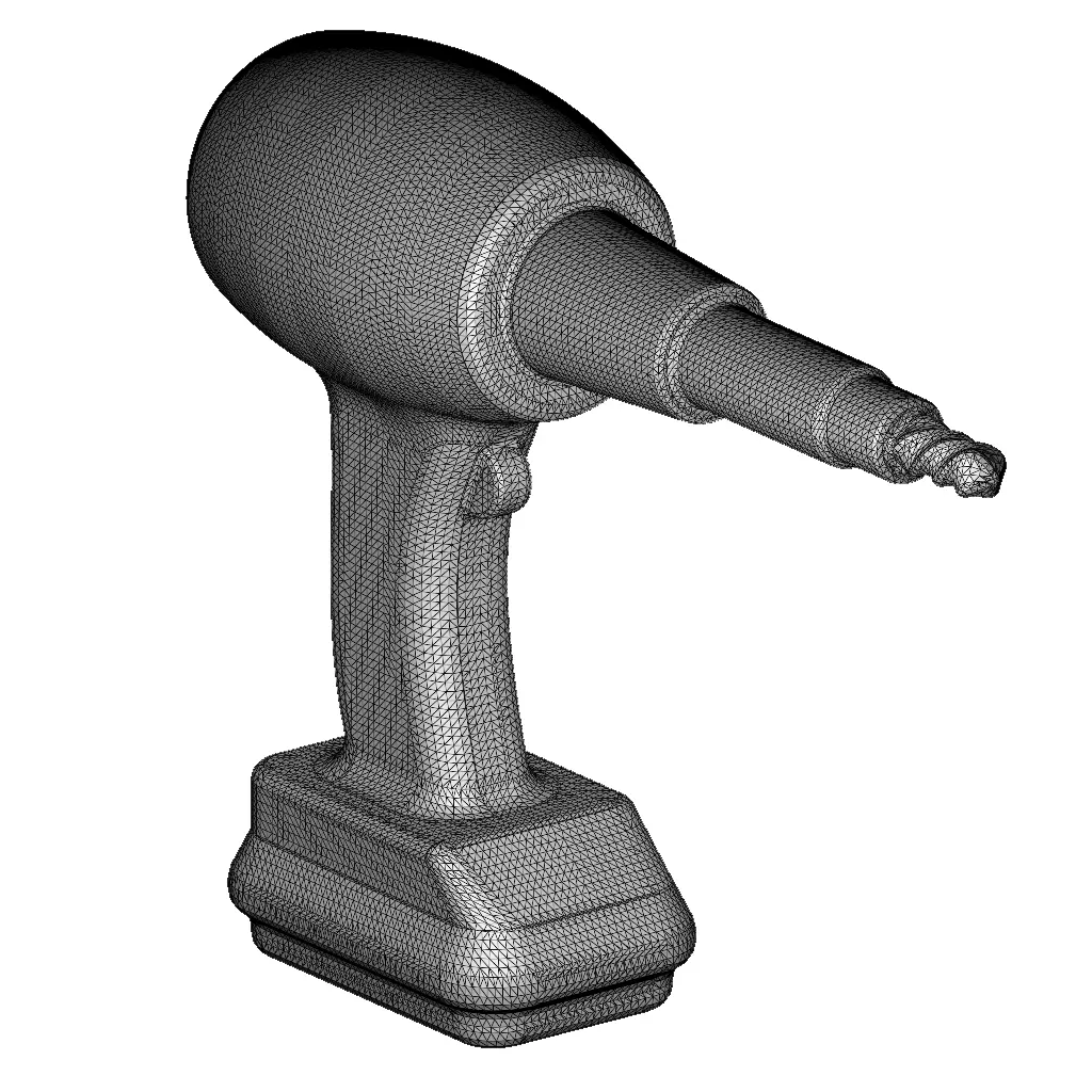 Plastic Cordless Power Drill Toy 3D model_5