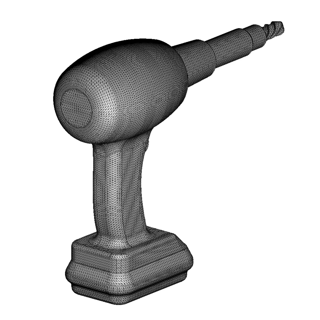 Plastic Cordless Power Drill Toy 3D model_6