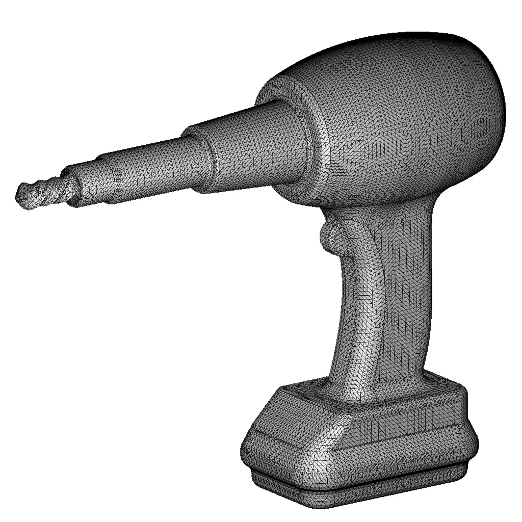 Plastic Cordless Power Drill Toy 3D model_4