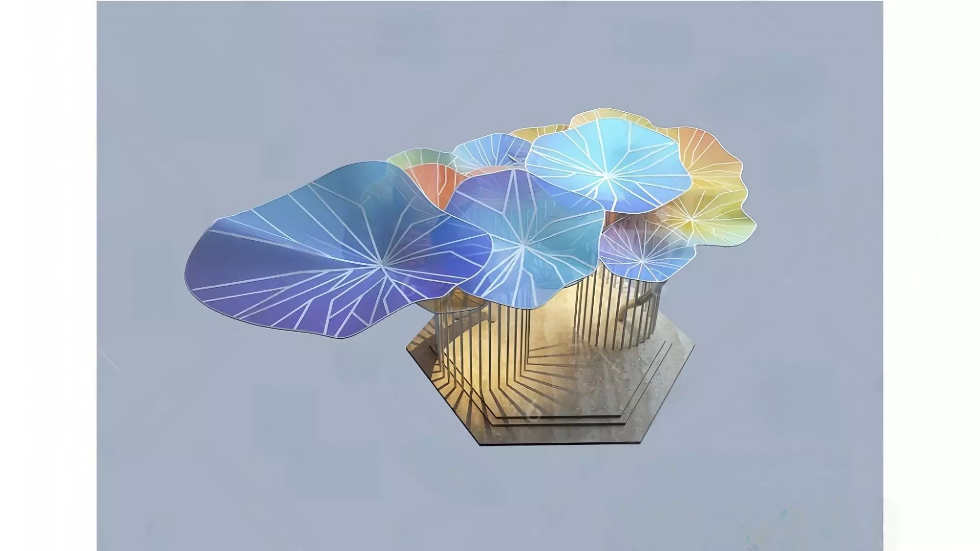 steel structure landscape 3D model_3