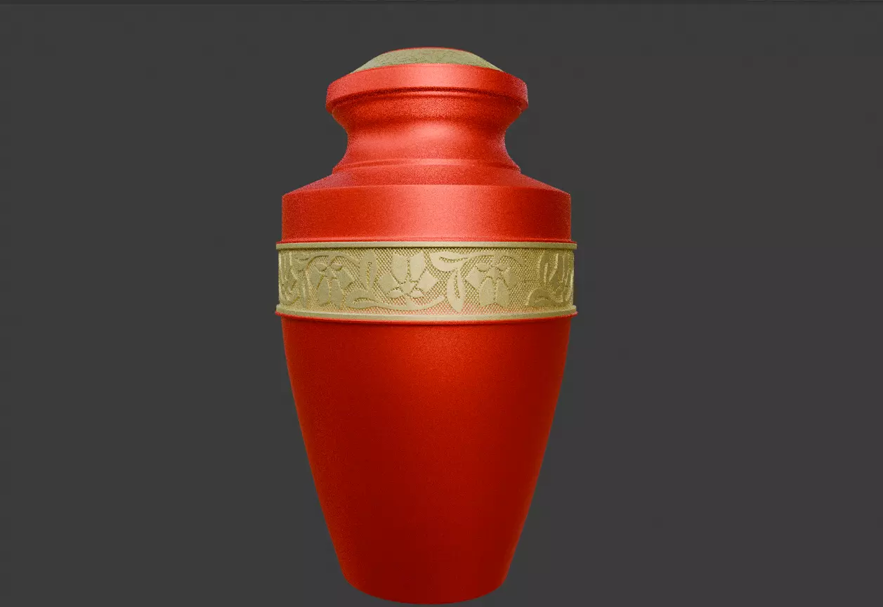 Metalic jar modeling and texturing 3D model