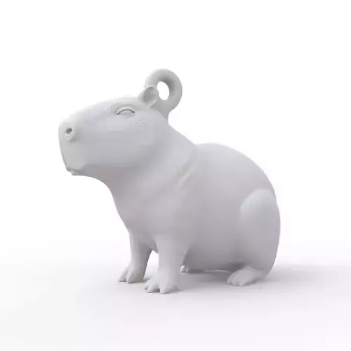 Capybara Keychain 3D Print Model