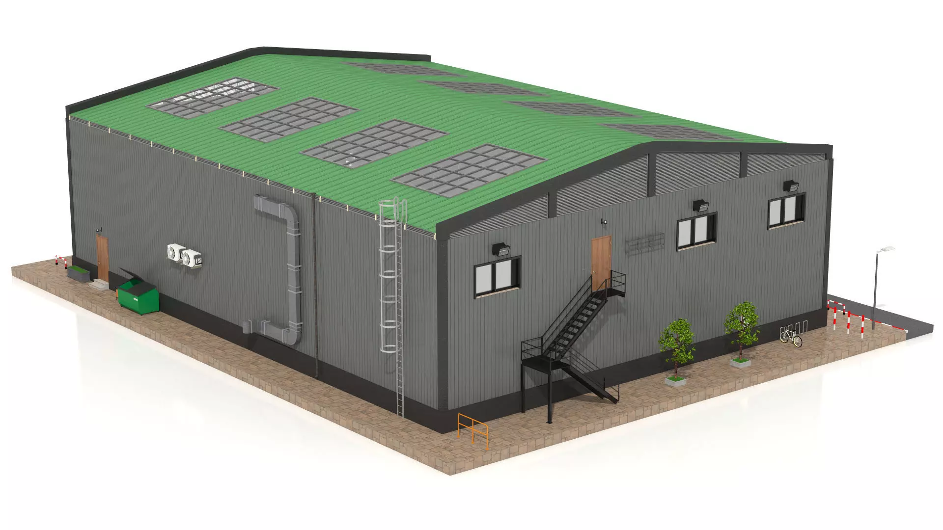 Warehouse 2 Low-poly 3D model_5