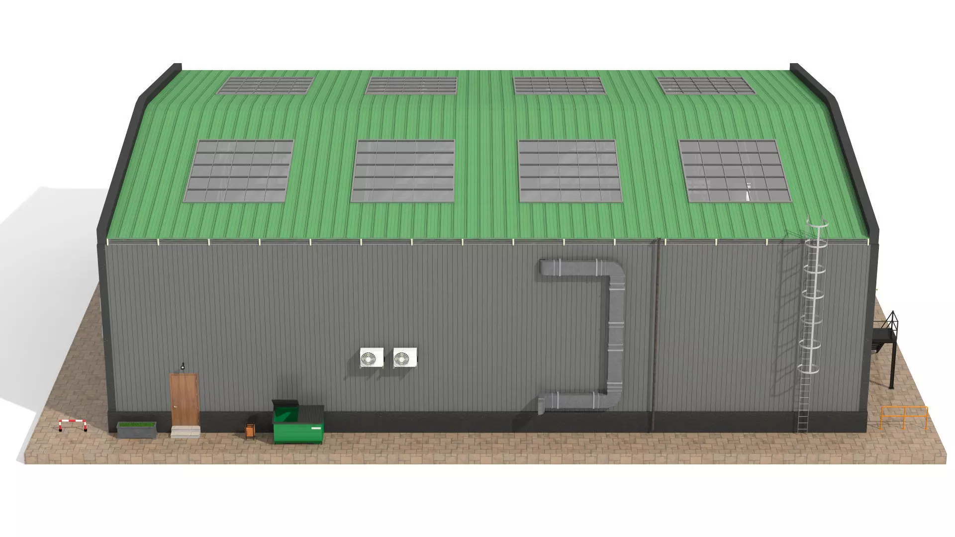Warehouse 2 Low-poly 3D model_3