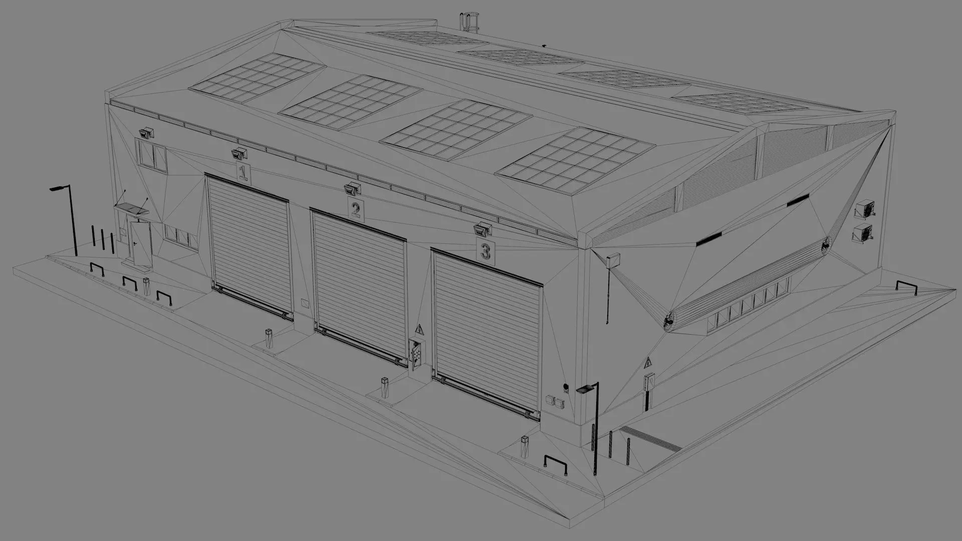 Warehouse 2 Low-poly 3D model_9