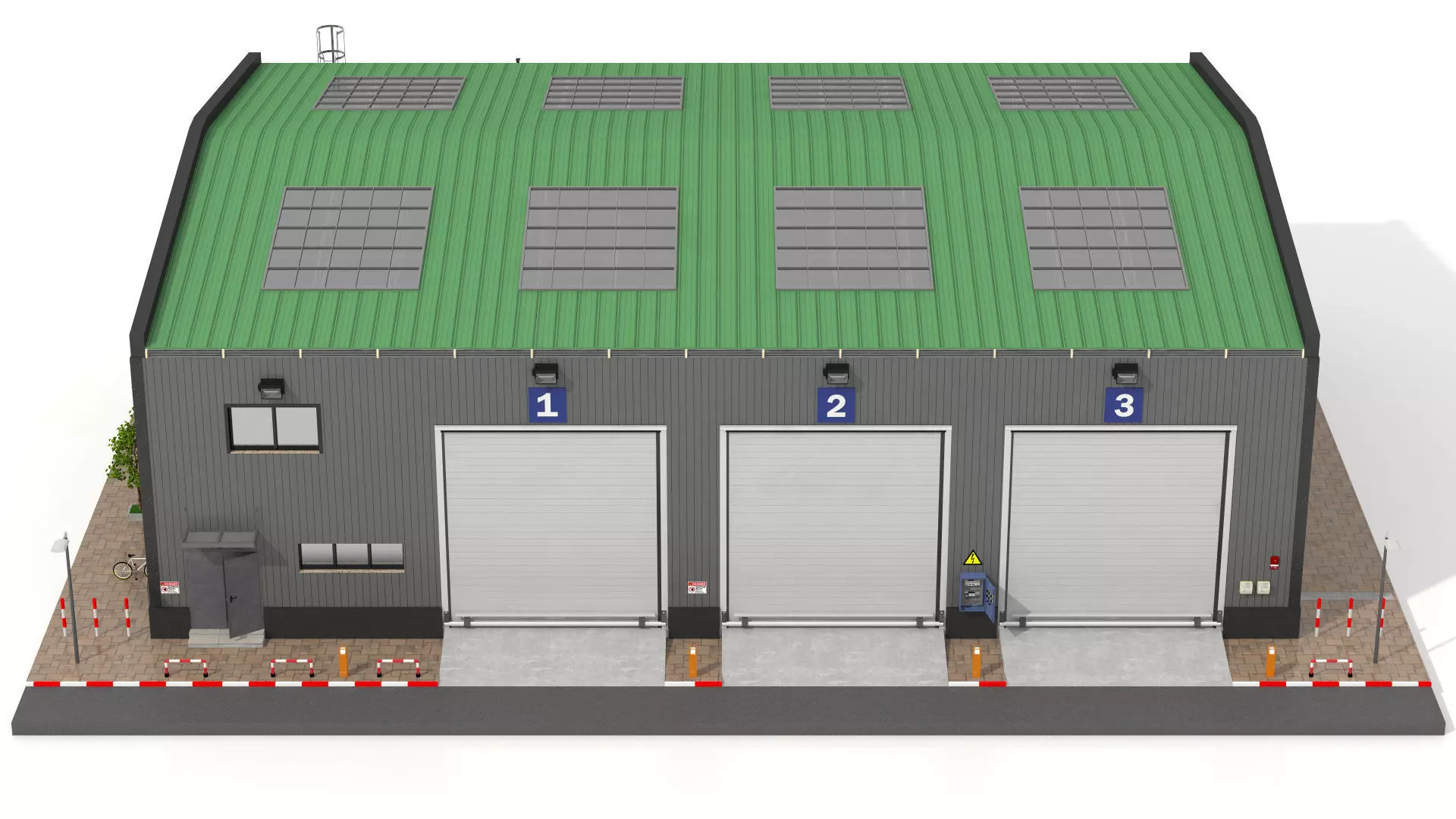 Warehouse 2 Low-poly 3D model_2