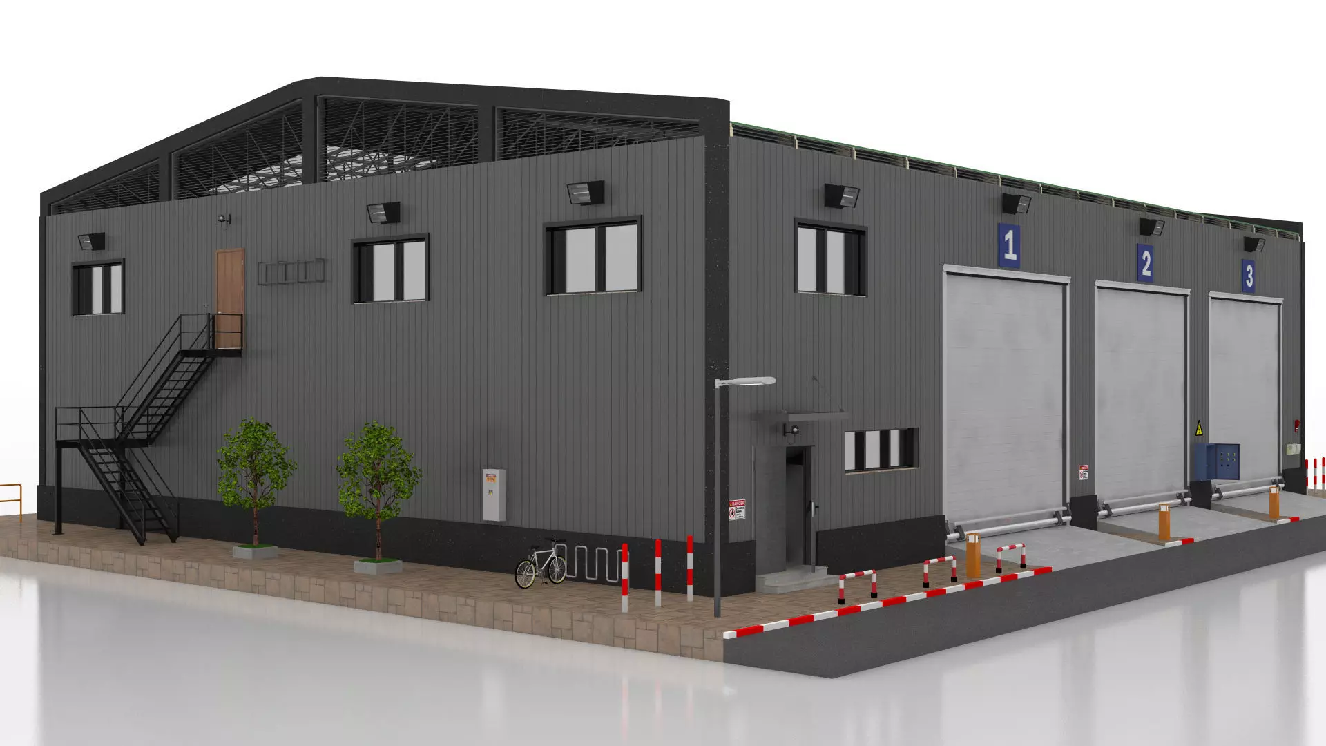 Warehouse 2 Low-poly 3D model_7