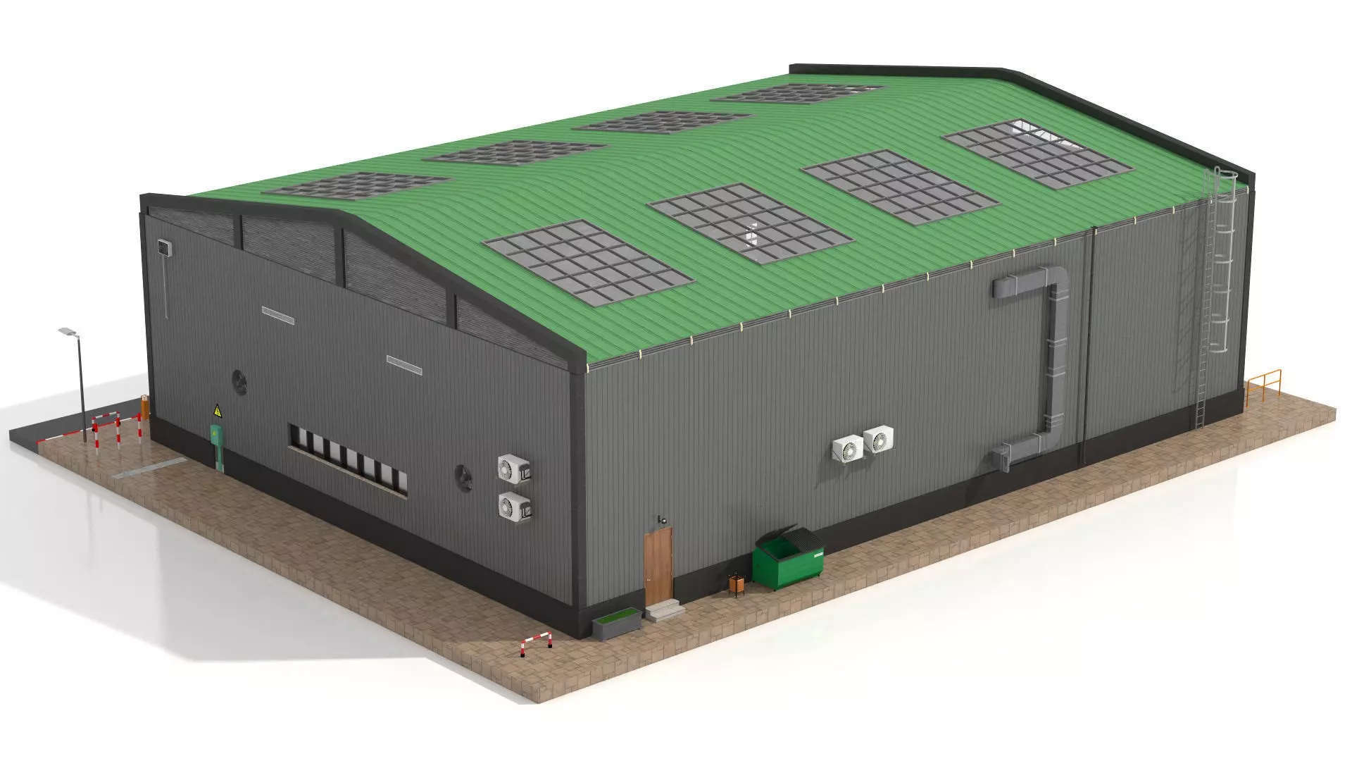 Warehouse 2 Low-poly 3D model_4