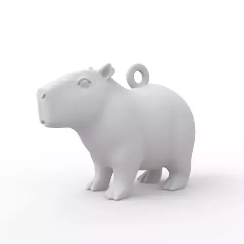 Capybara Keychain 3D Print Model