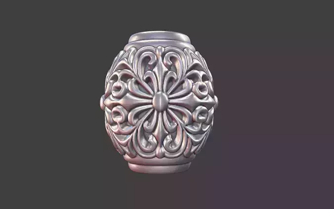 Decorative Silver Bead  Half Cut for Casting