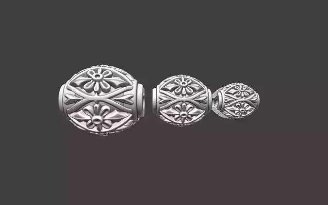 Decorative Silver Bead floral