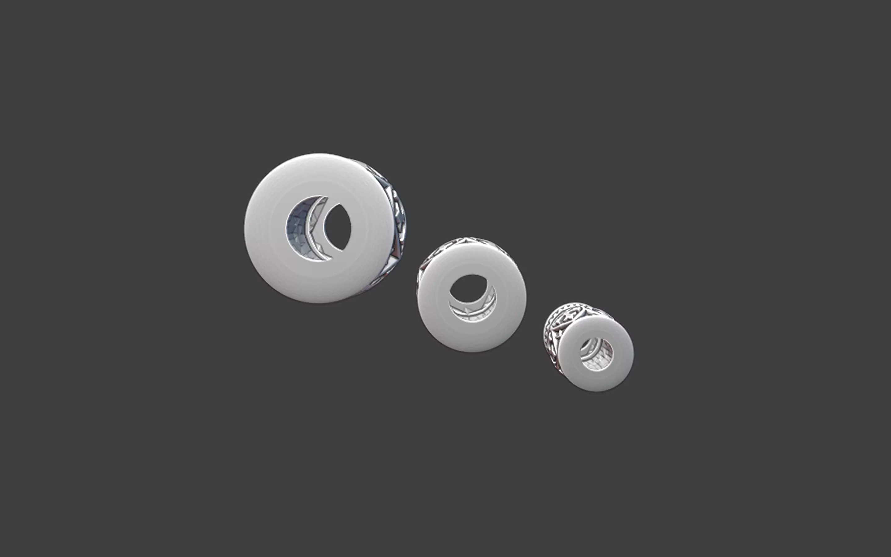 Decorative Silver Bead 3D print model_3