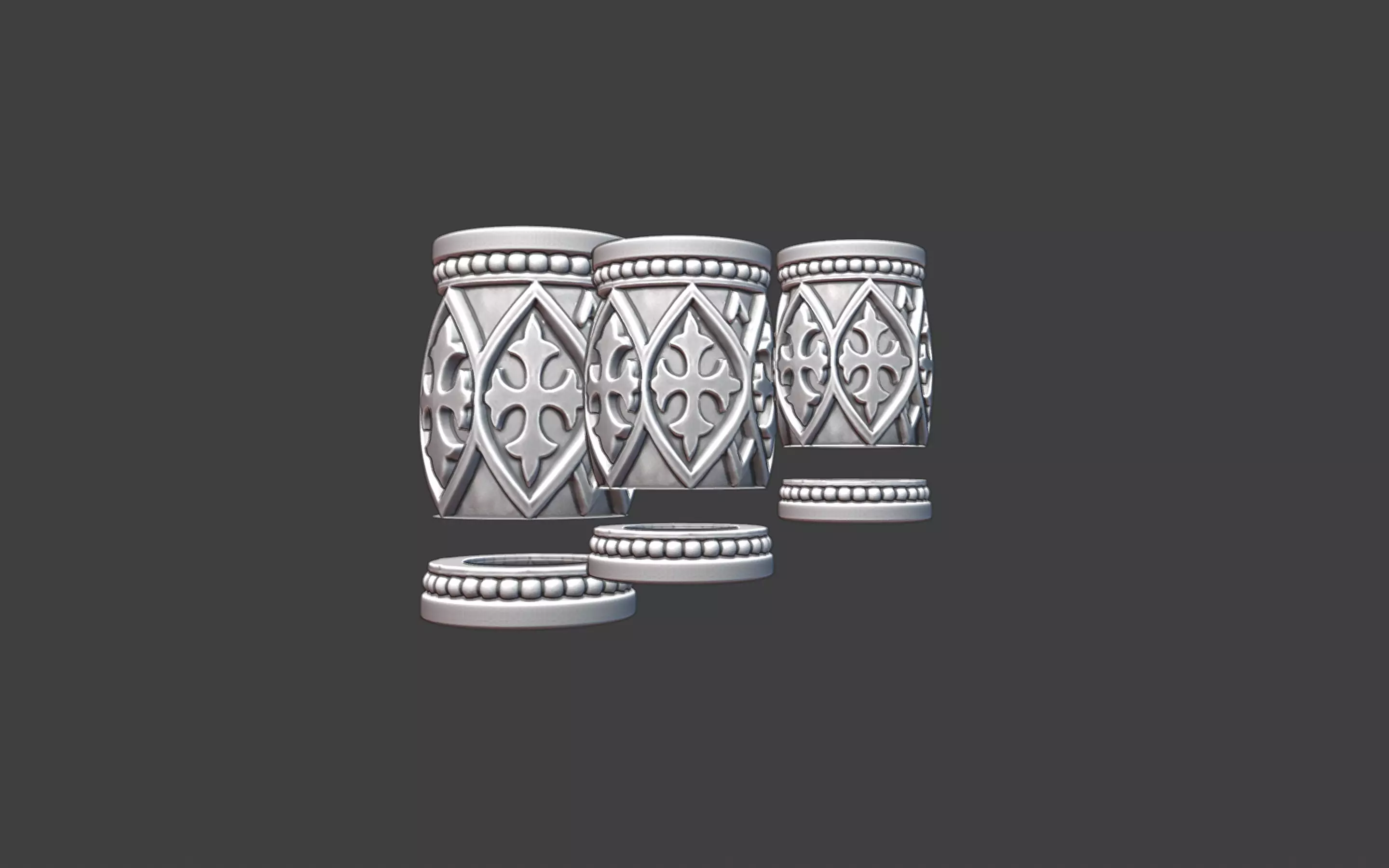Decorative Silver Bead 3D print model_5