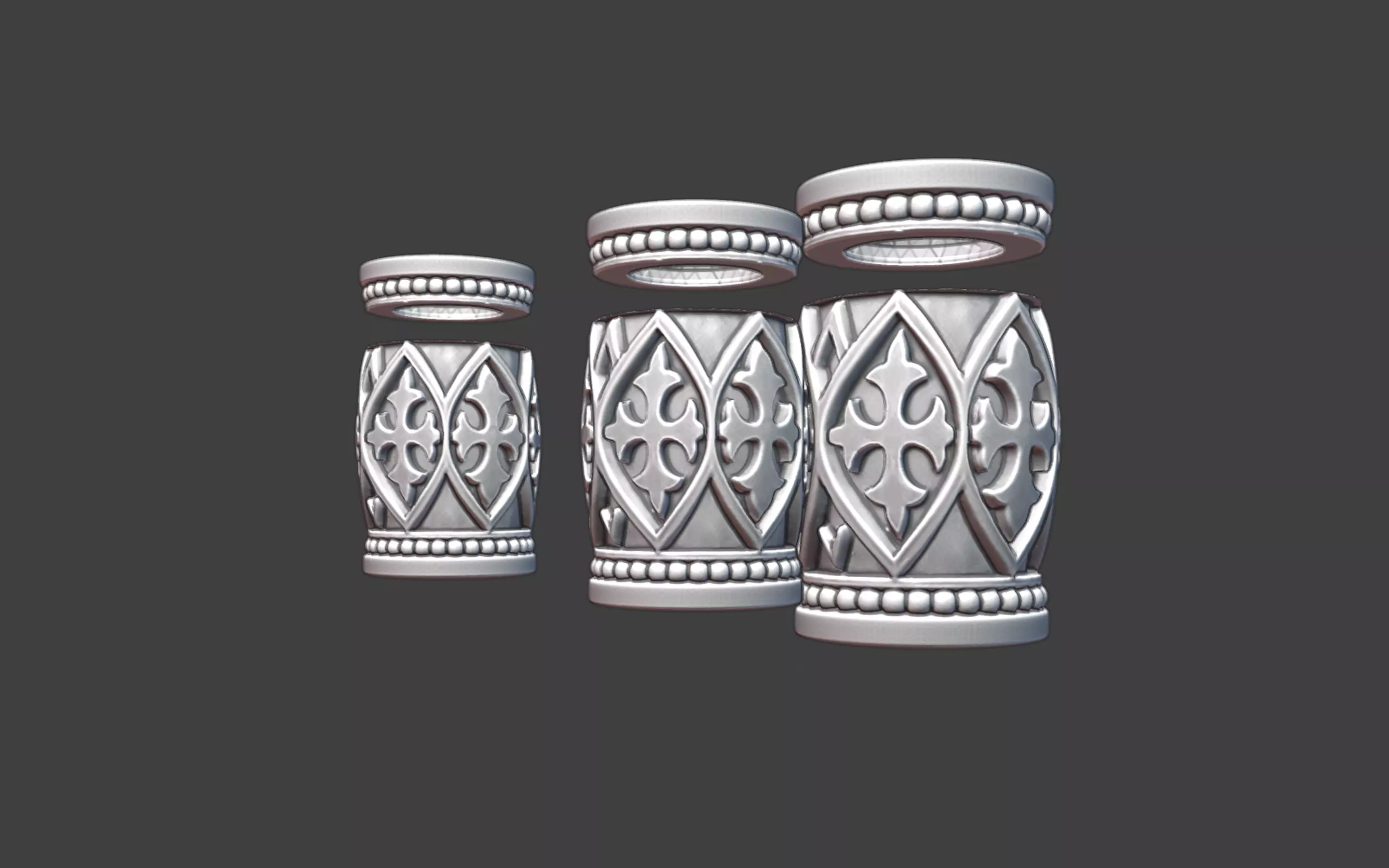 Decorative Silver Bead 3D print model_1