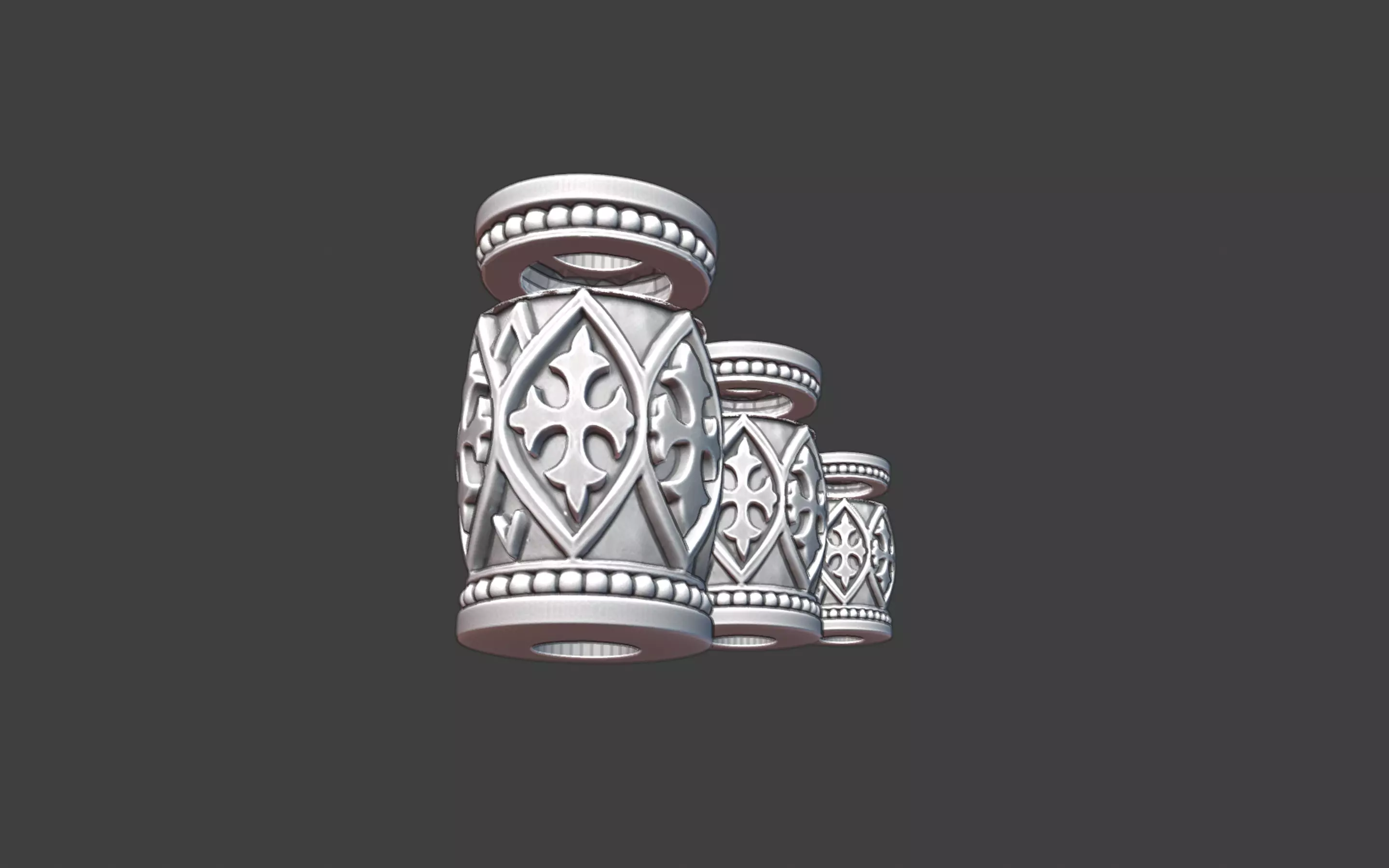 Decorative Silver Bead 3D print model_4
