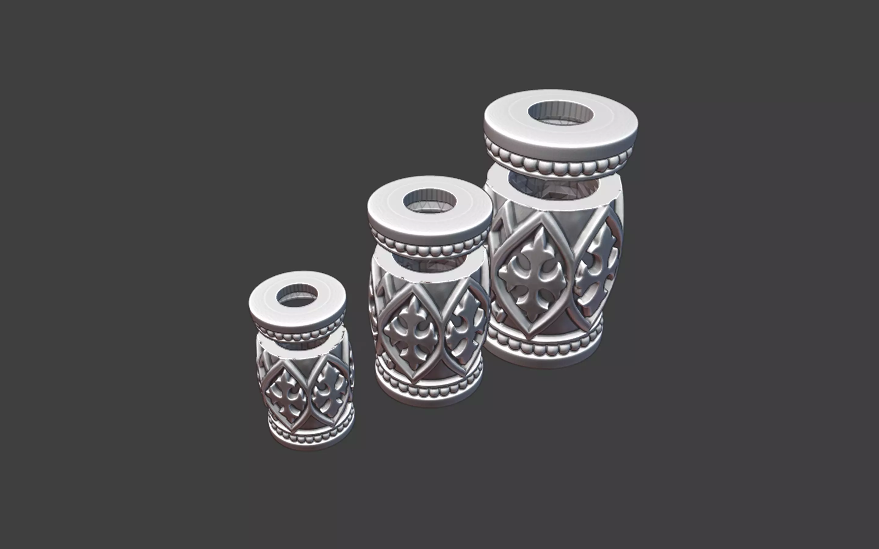 Decorative Silver Bead 3D print model_2