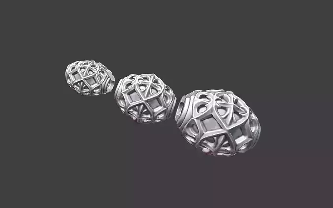 Decorative Silver Bead