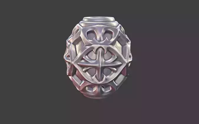 Decorative Silver Bead