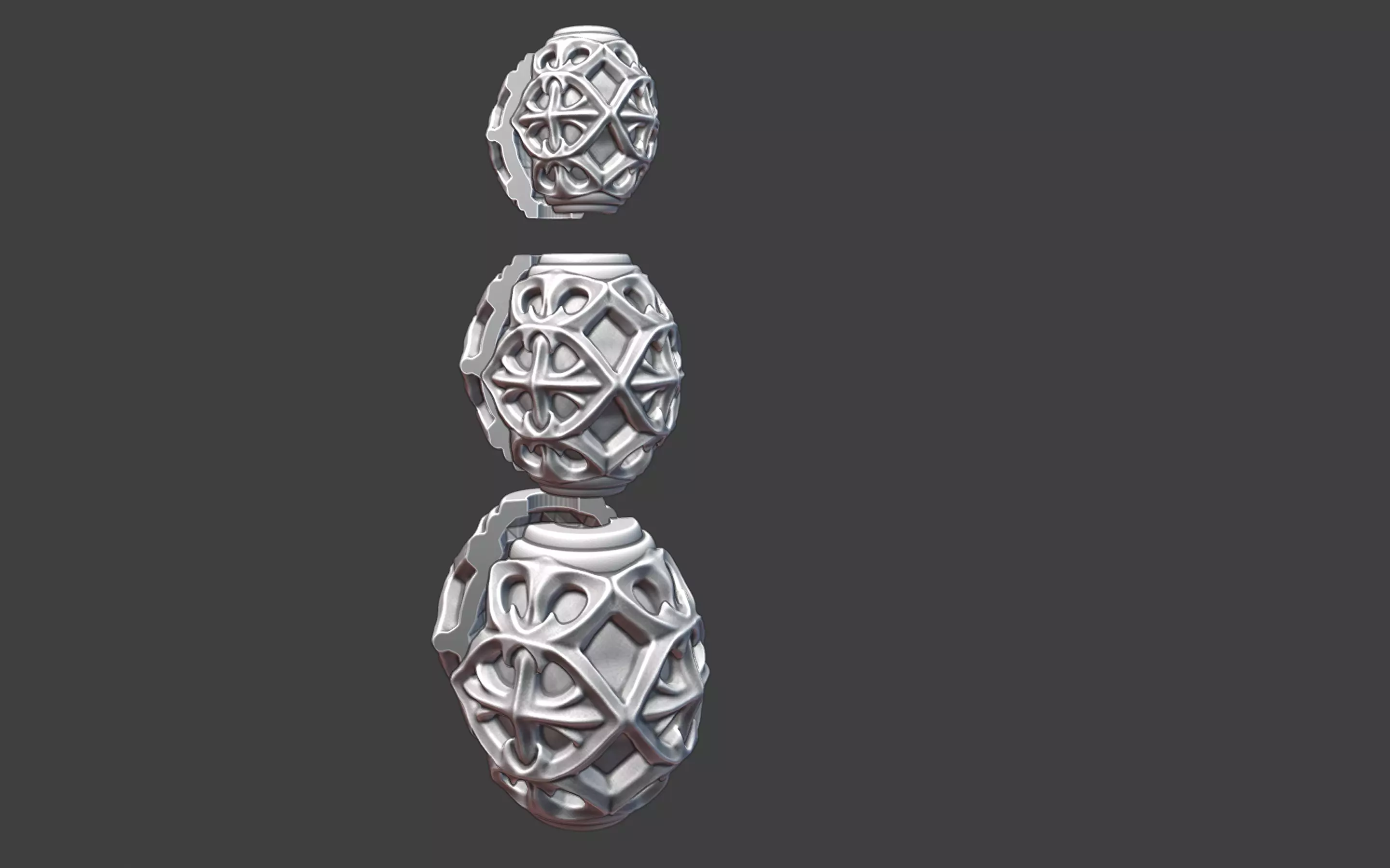 Decorative Silver Bead 3D print model_5
