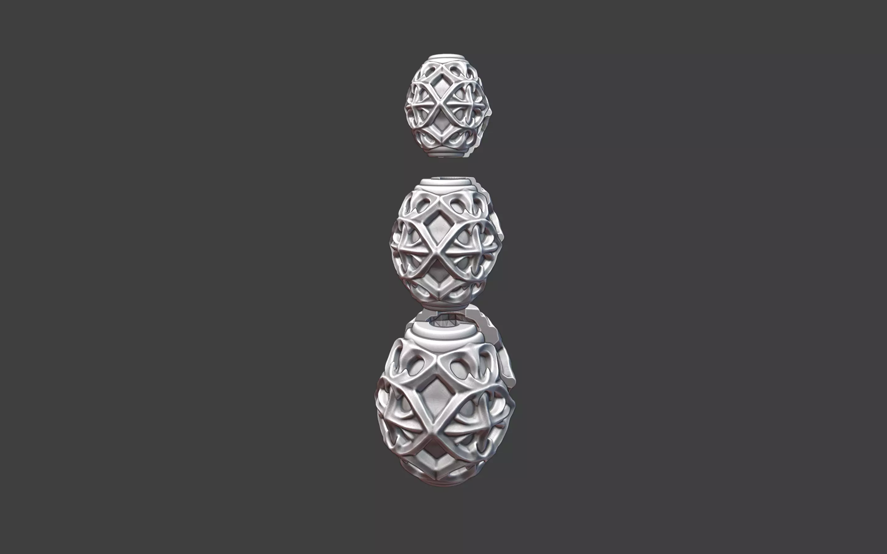 Decorative Silver Bead 3D print model_4