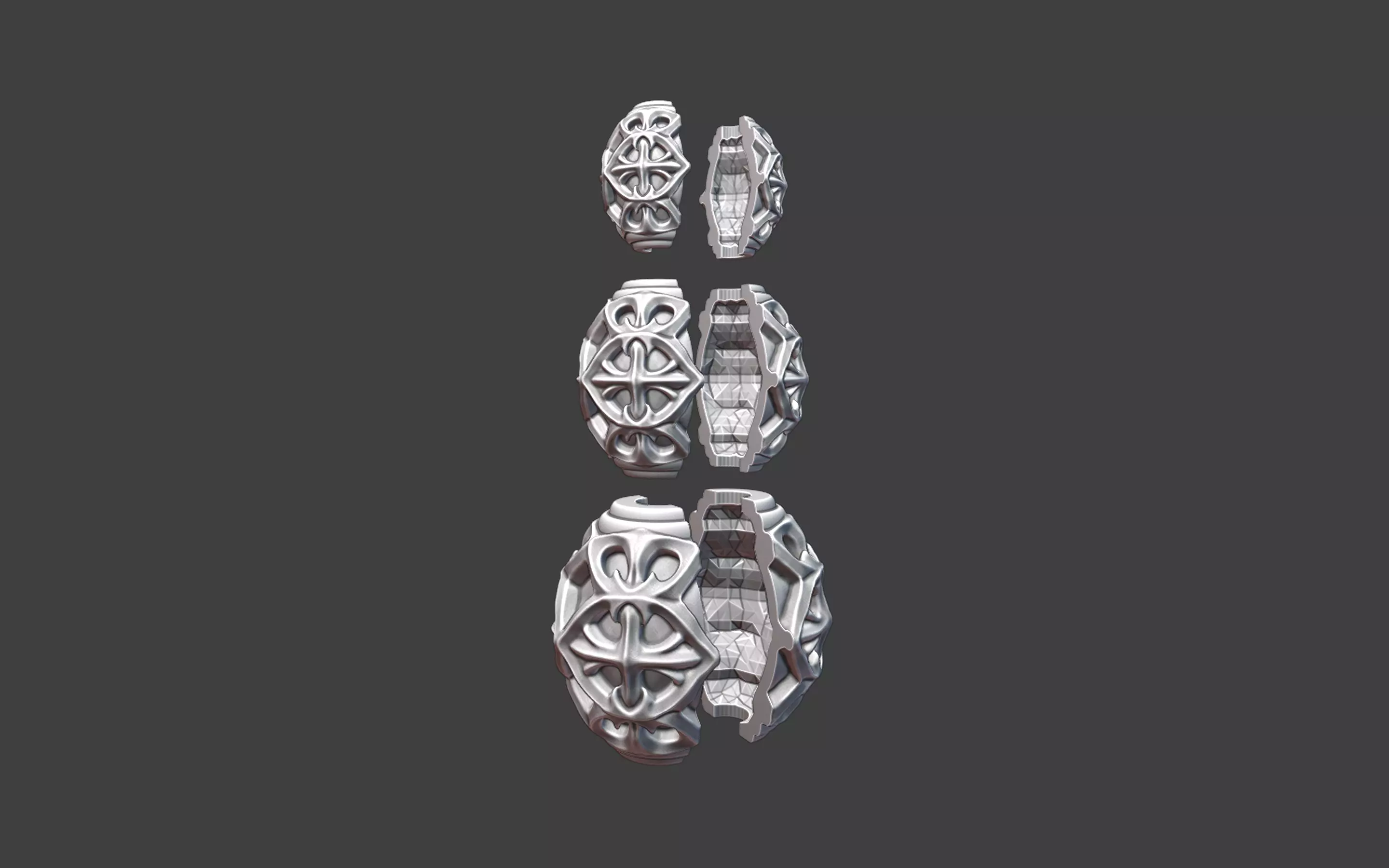Decorative Silver Bead 3D print model_2
