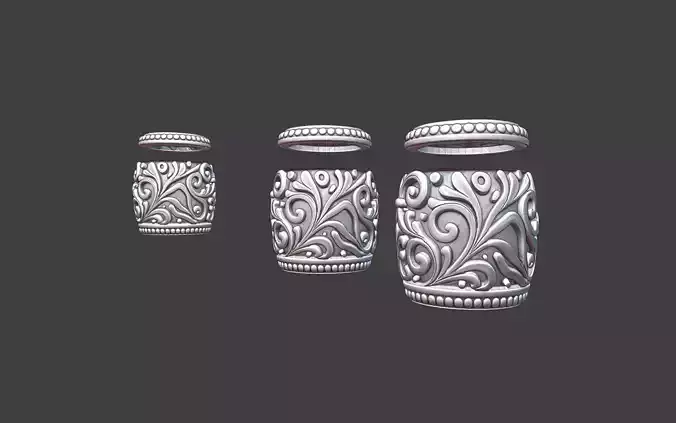 Decorative Silver Bead scrollwork