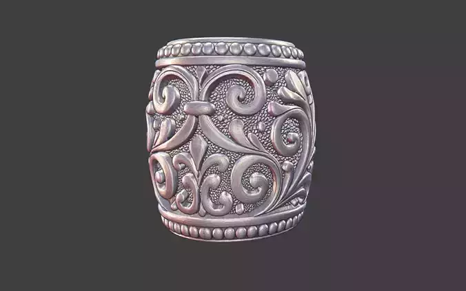 Decorative Silver Bead  scrollwork