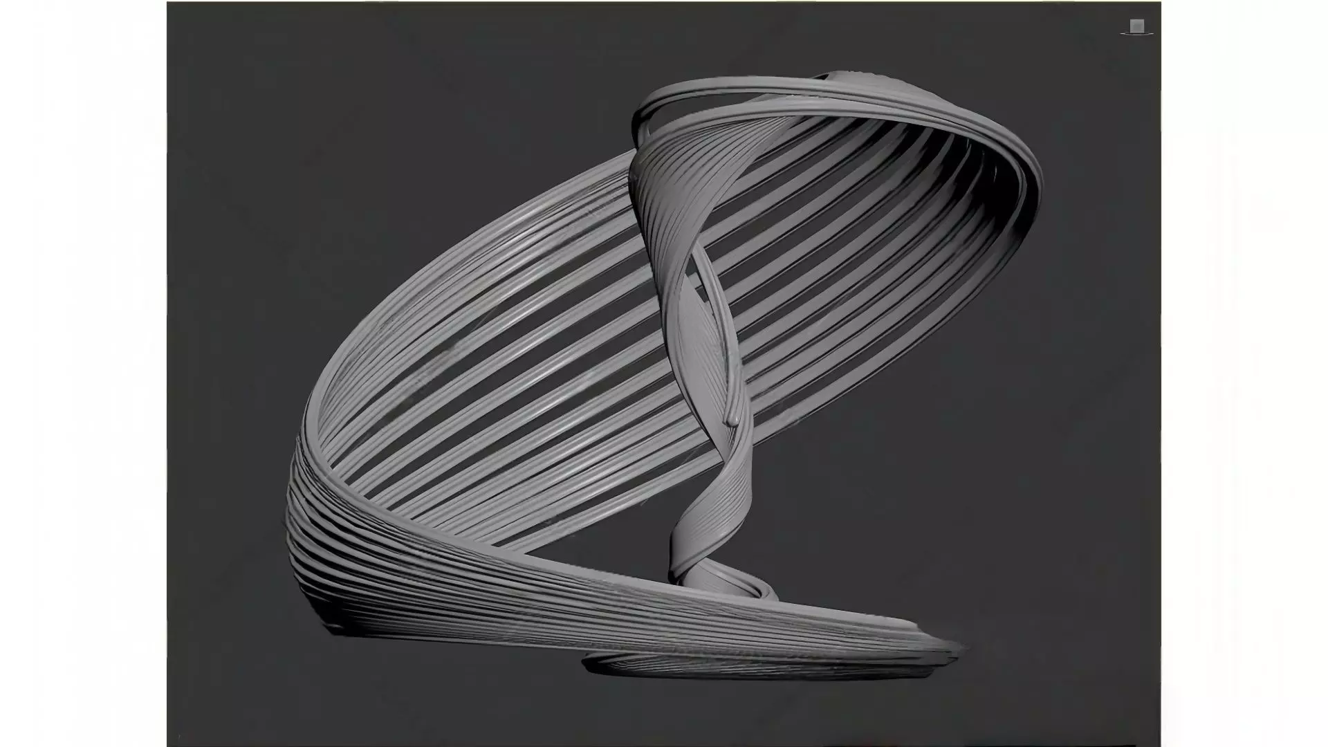 Modern Art Installation 3D model_2