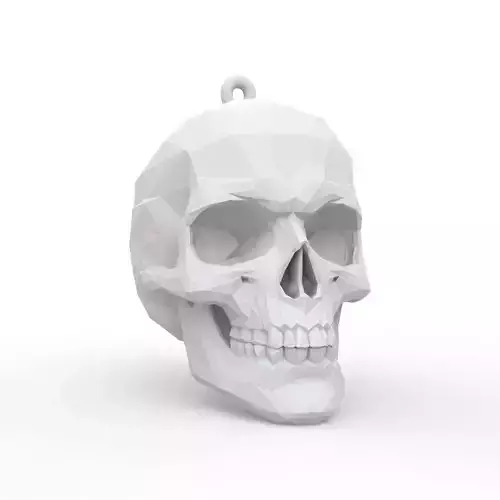 Skull Keychain 3D Print Model