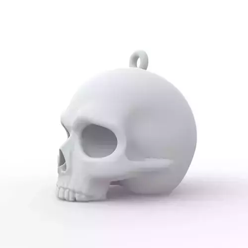 Skull Keychain 3D Print Model