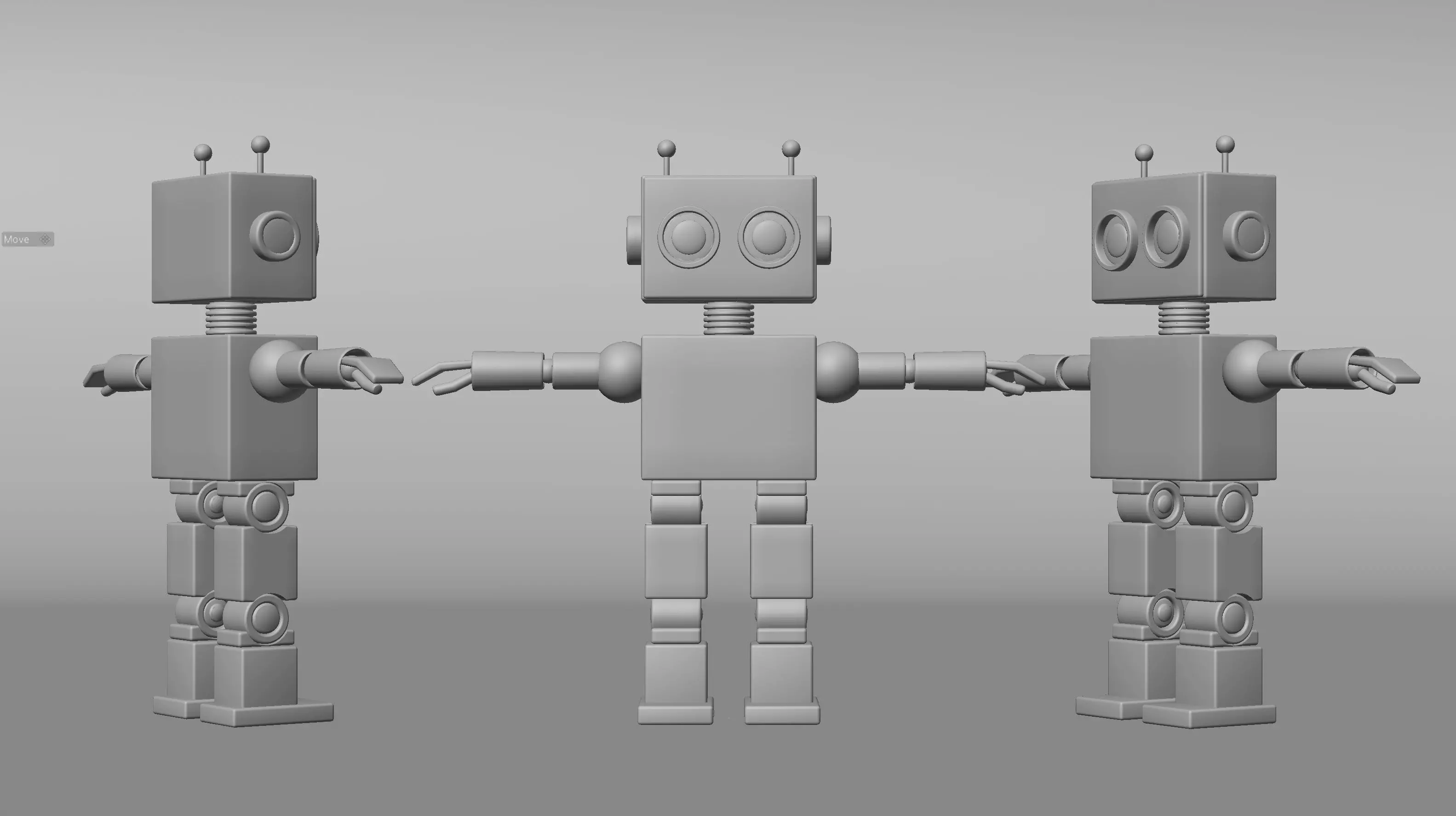 RoboMotion 3D Robot Model with XPresso Controls in Cinema 4D 3D model_3