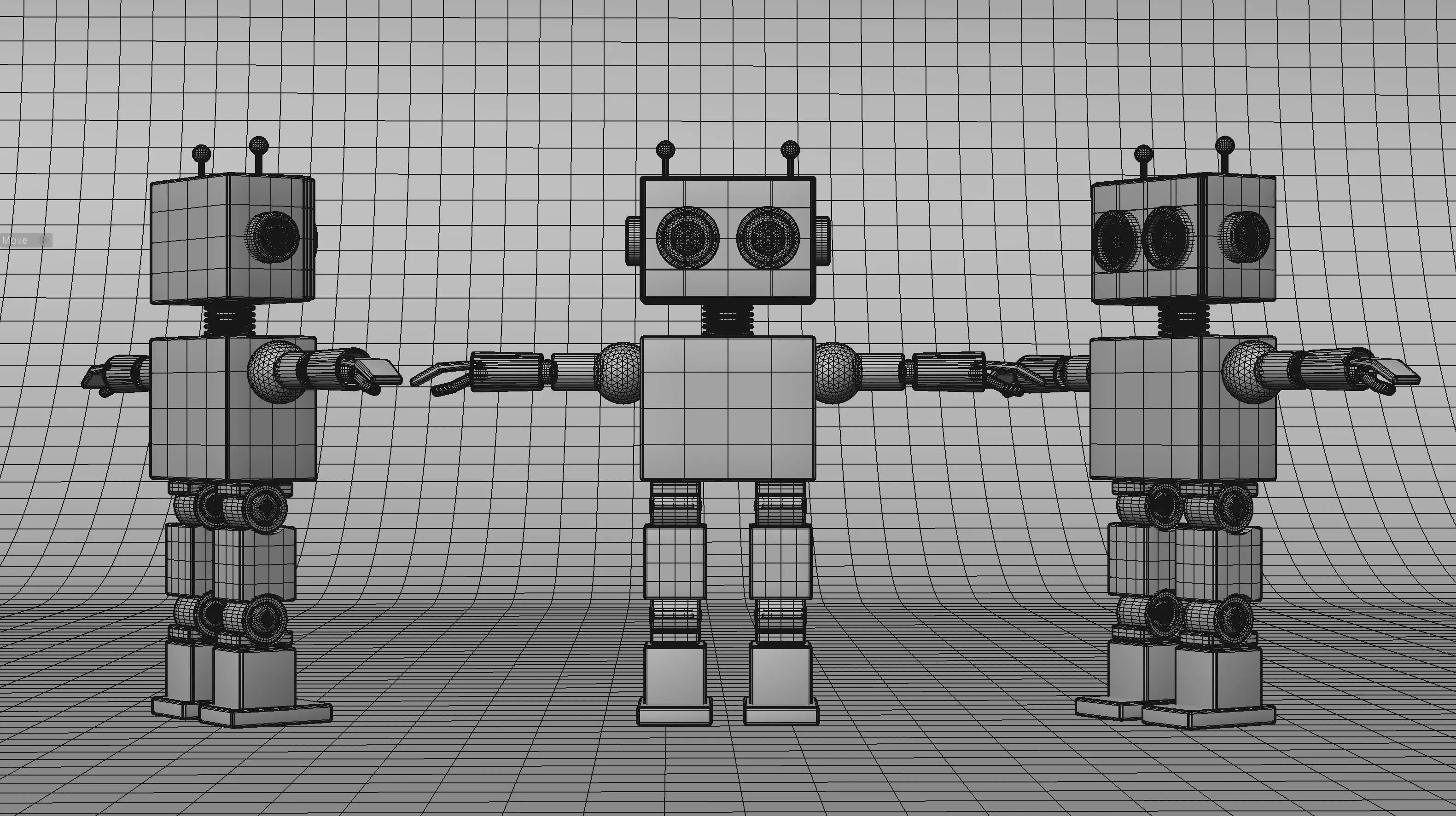 RoboMotion 3D Robot Model with XPresso Controls in Cinema 4D 3D model_4