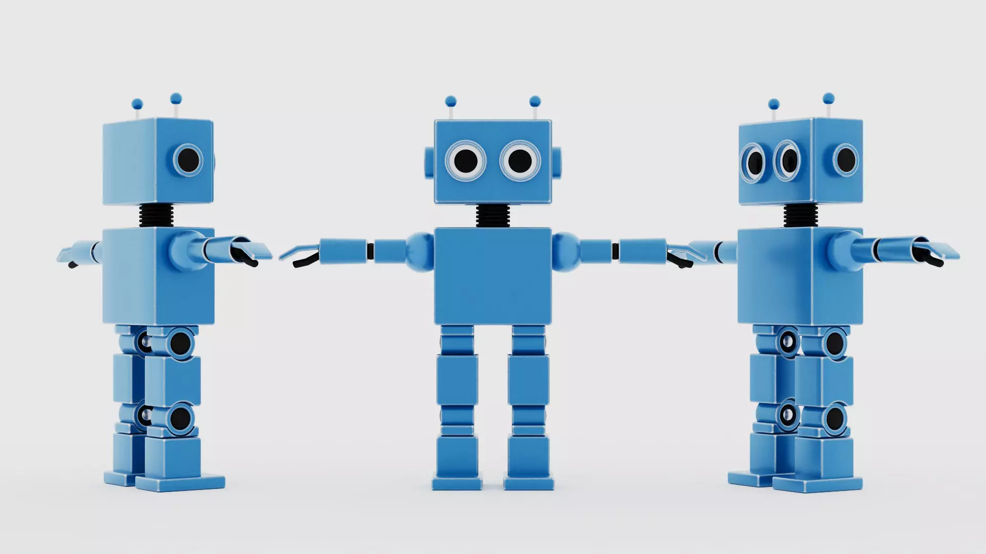 RoboMotion 3D Robot Model with XPresso Controls in Cinema 4D 3D model_0