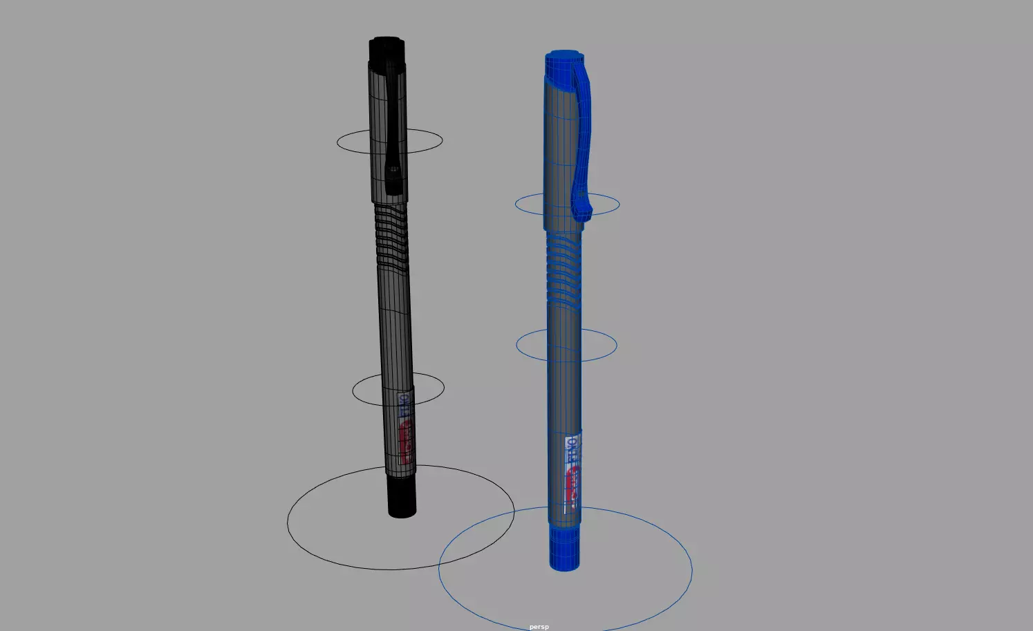 Realistic Ballpoint Pen Rigged 3D Model 3D model_2