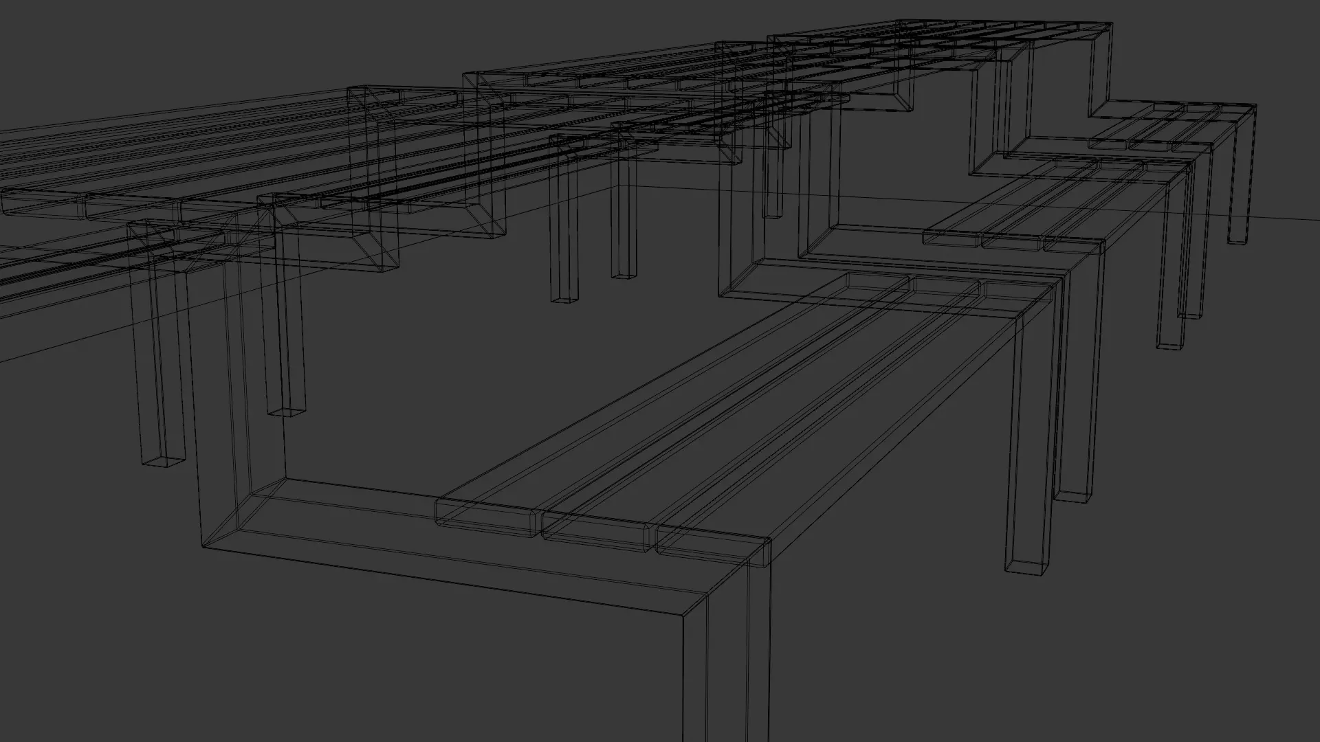 Picnic Table 02 Low-poly 3D model_35