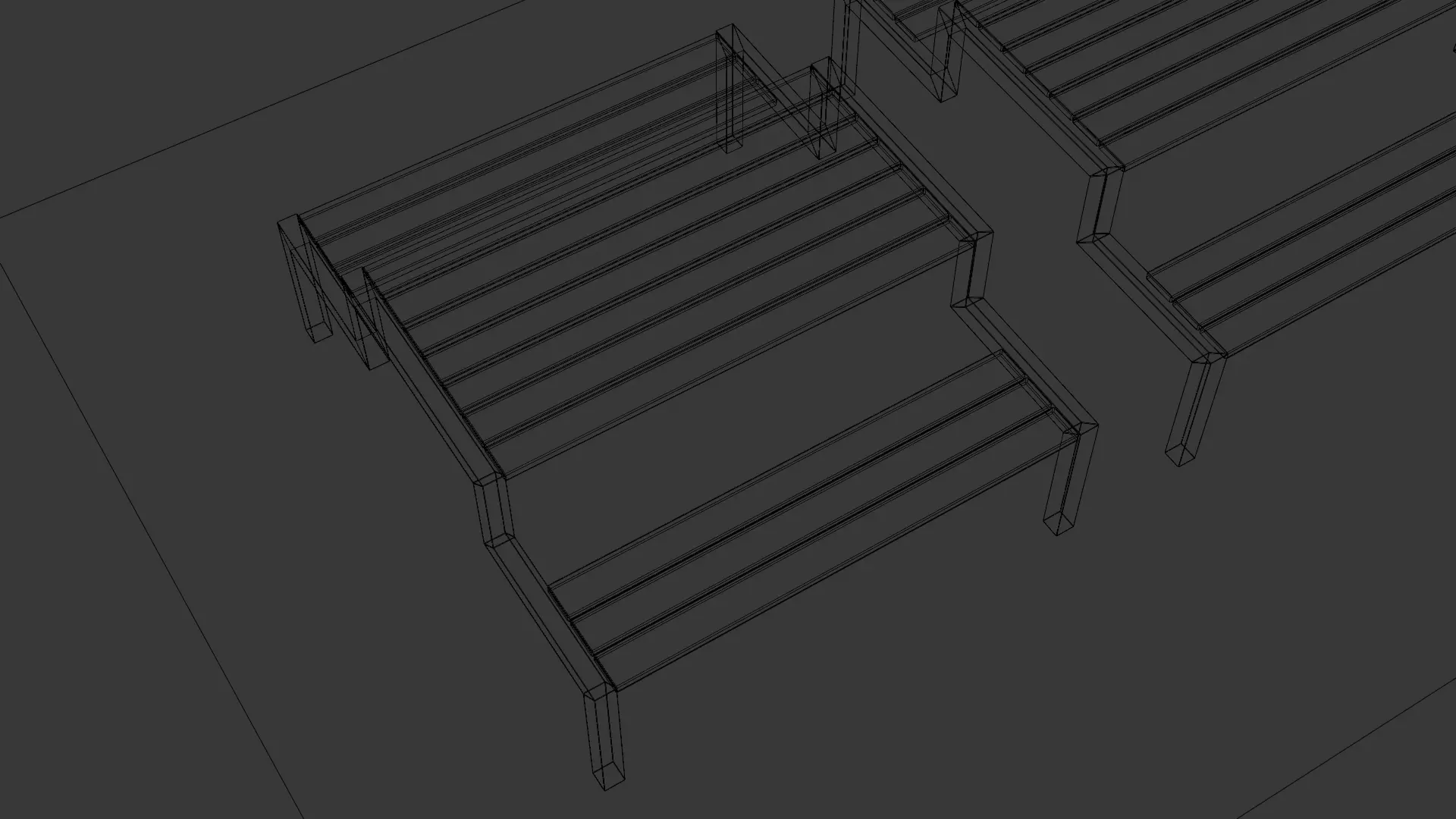 Picnic Table 02 Low-poly 3D model_33