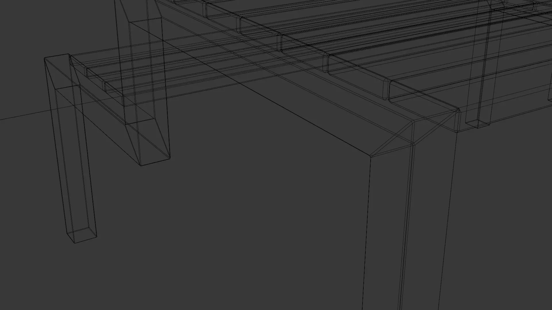 Picnic Table 02 Low-poly 3D model_36