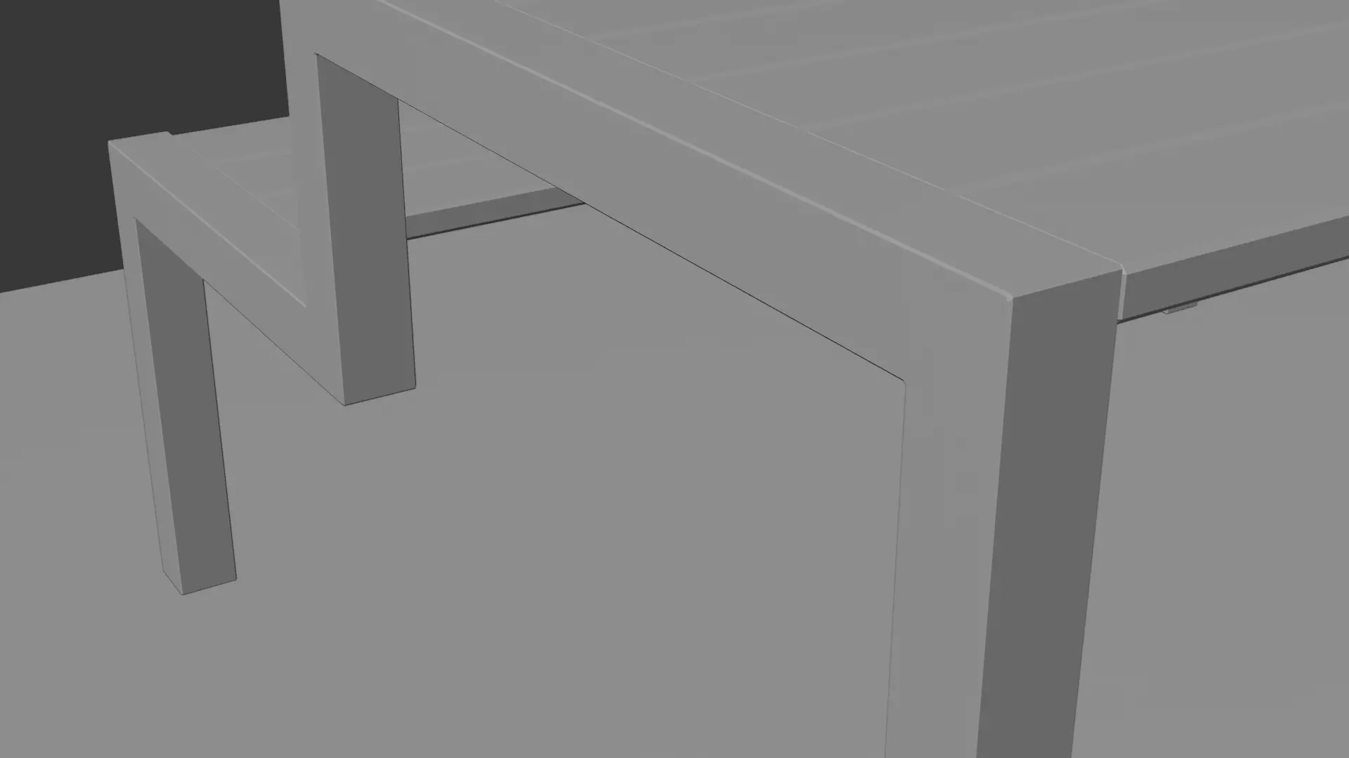 Picnic Table 02 Low-poly 3D model_18