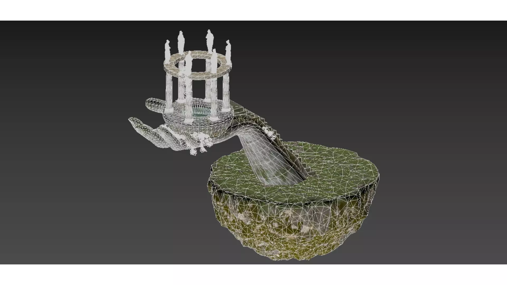 a miniature ancient Greek temple 3D model_5