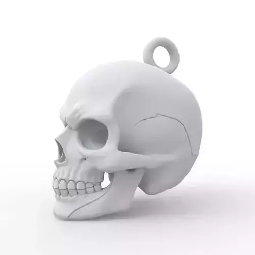 Skull Keychain 3D Print Model