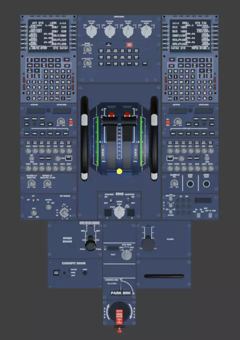 Airbus A320 Cockpit Control Units 3D Model 3D model