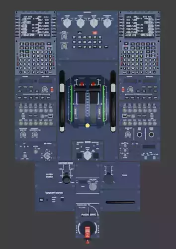 Airbus A320 Cockpit Control Units 3D Model